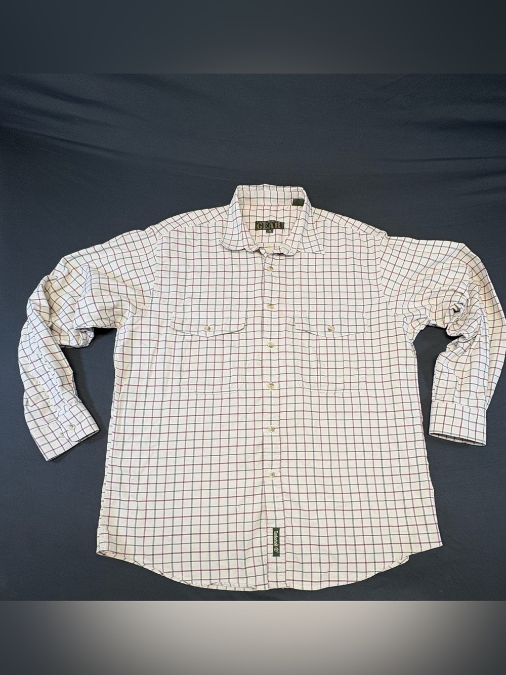 Vintage Land Rover Gear Timberland Plaid Button Shirt Men's Medium